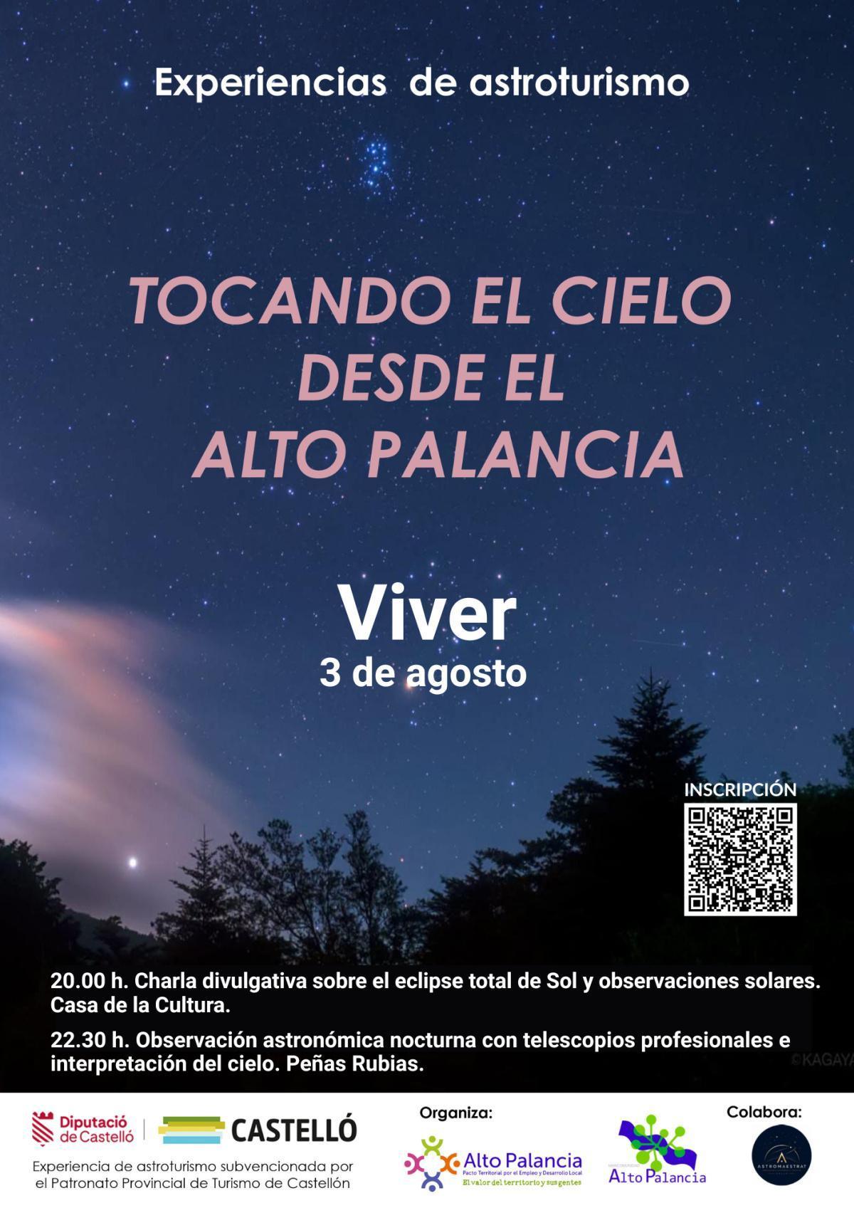 Tocando el cielo desde el Alto Palancia. Experiencia de astroturismo