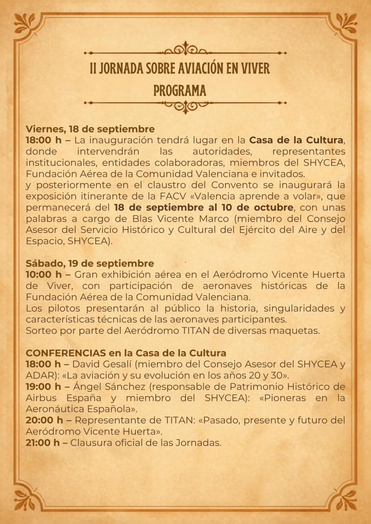 Jornadas sobre los inicios de la aviación en la Comunitat Valenciana Jornadas sobre los inicios de la aviación en la Comunitat Valenciana