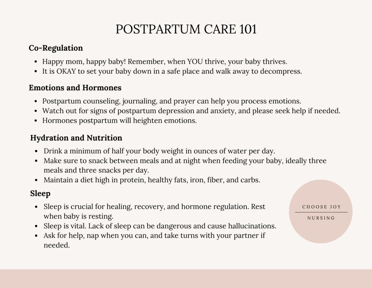 Postpartum Care 101