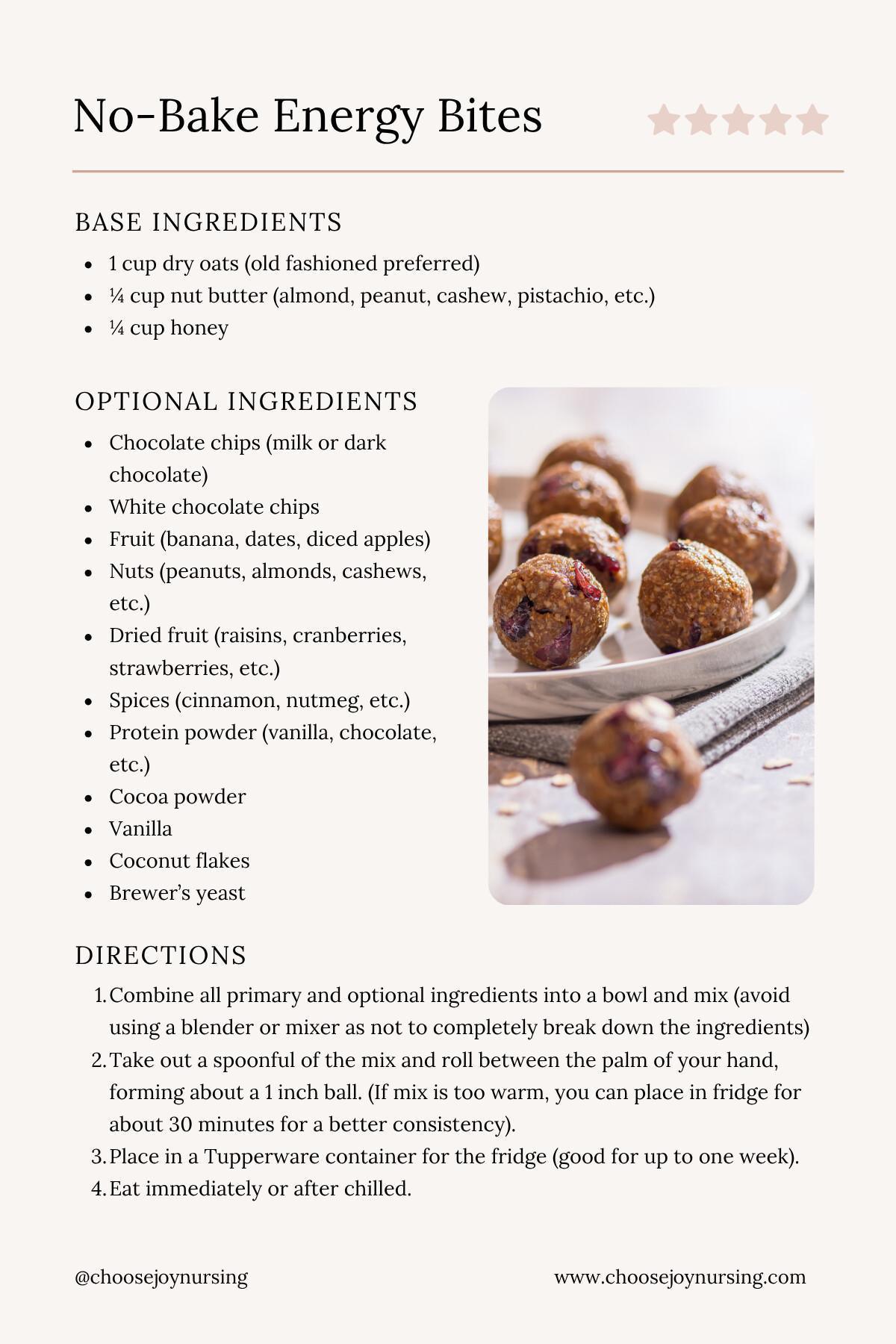 Recipe: No-Bake Energy Bites