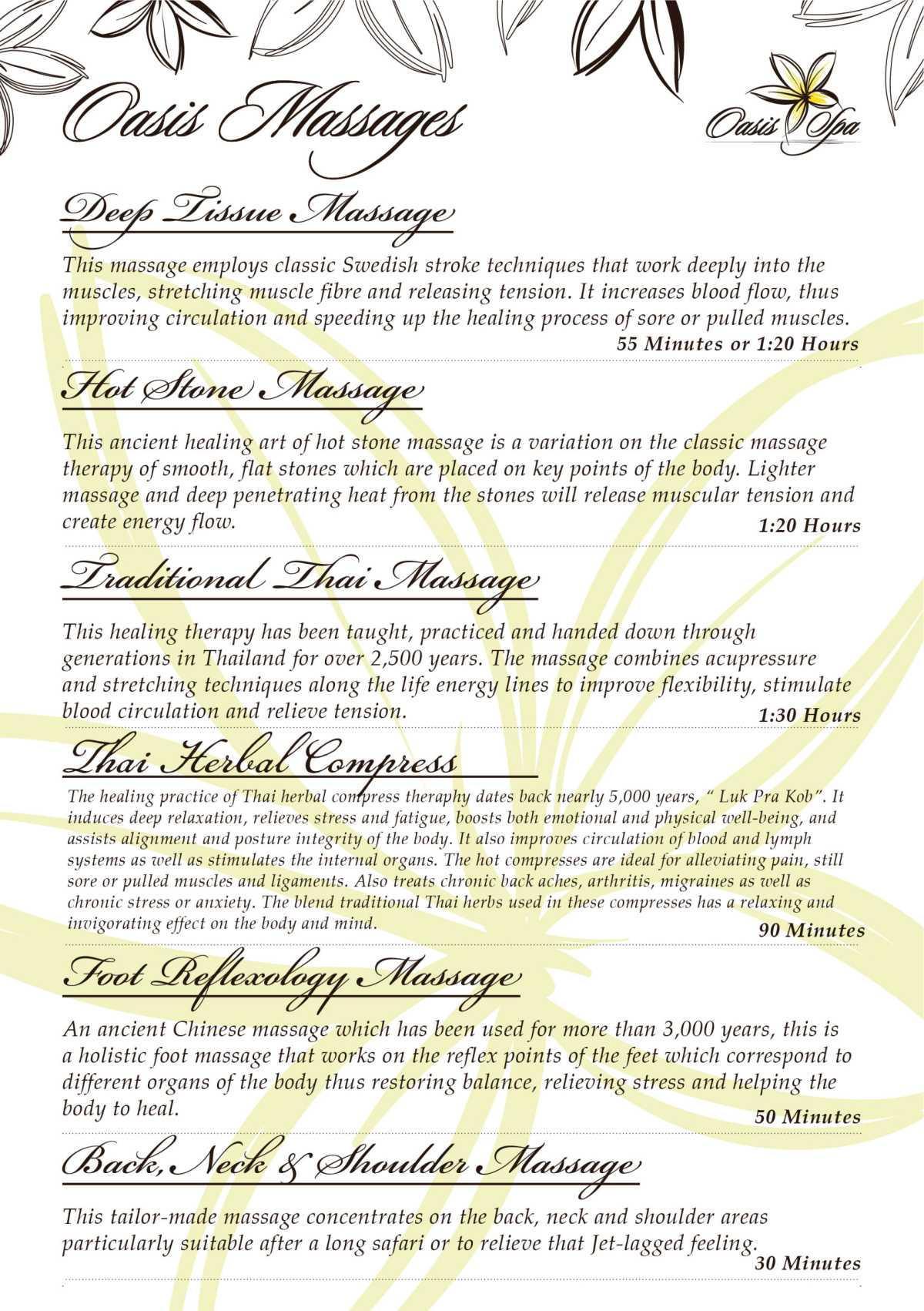 Oasis SPA full offer