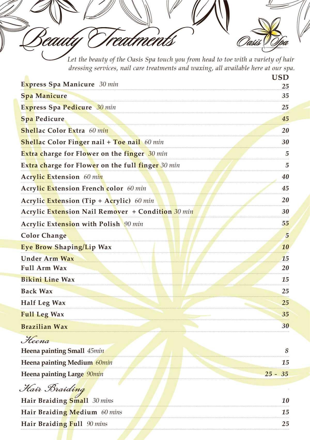 Oasis SPA full offer
