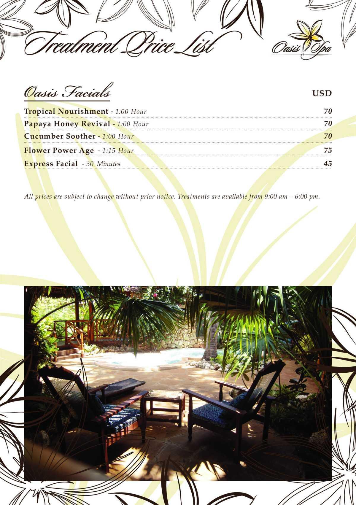 Oasis SPA full offer
