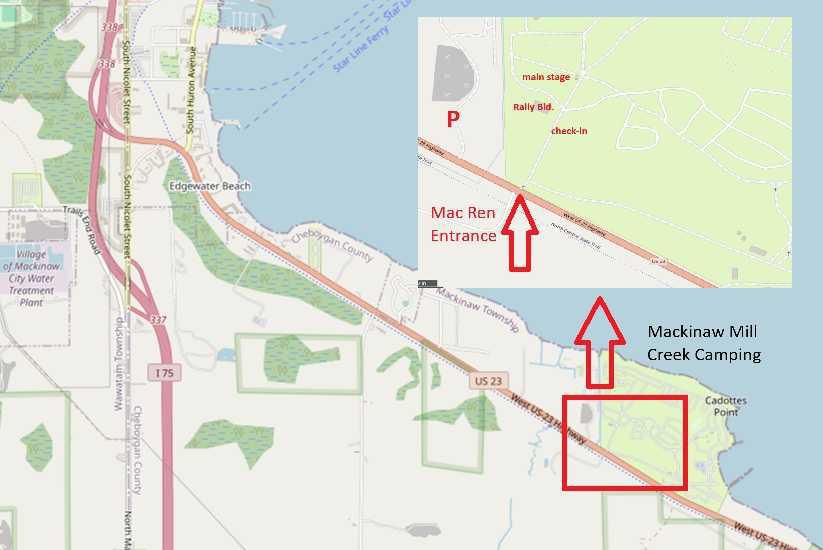 Directions to Mackinaw Mill Creek Campground