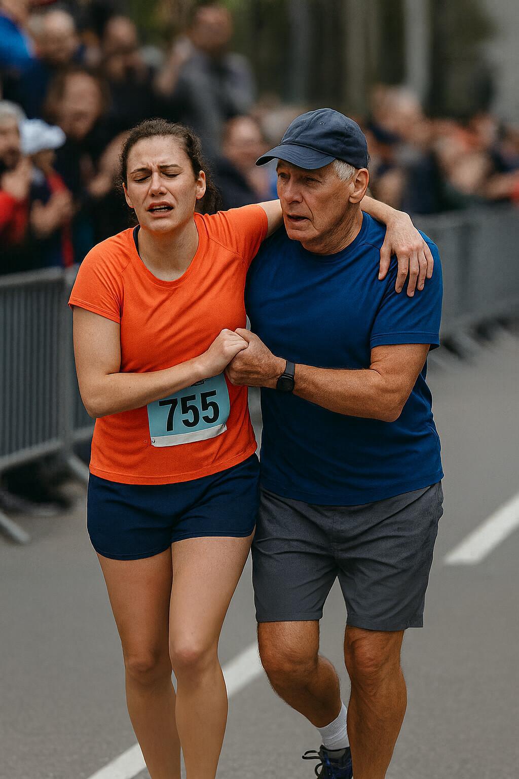 The Stranger Who Saved the Marathon Runner