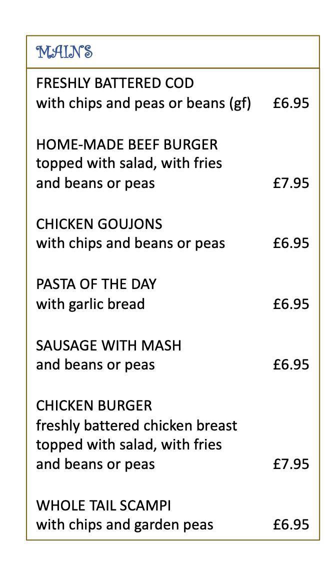 Kids Menu