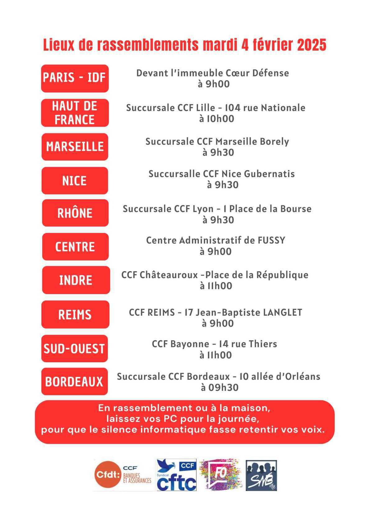 Grève du 4 février 2025 - ENSEMBLE, MOBILISONS-NOUS !