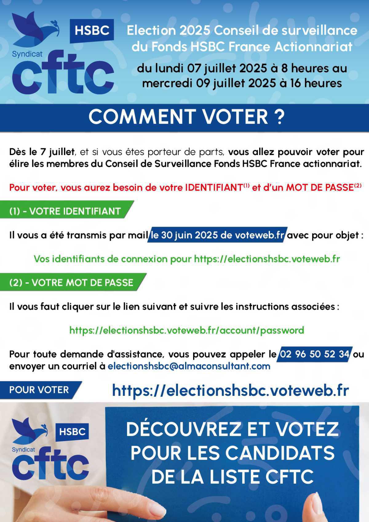 Election 2025 Conseil de surveillance du Fonds HSBC France Actionnariat