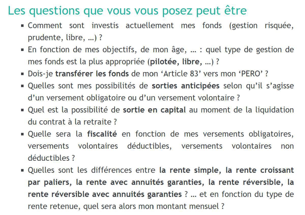 CFTC PRATIQUE - Retraite Complémentaire PERO