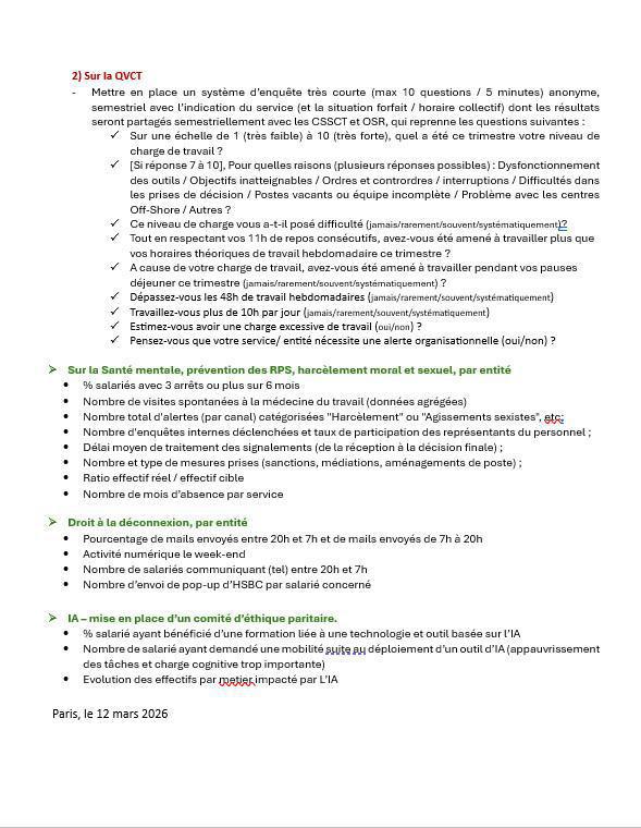 EGALITE PROFESSIONNELLE DIVERSITE, HANDICAP ET QVCT – RENÉGOCIATION 2026