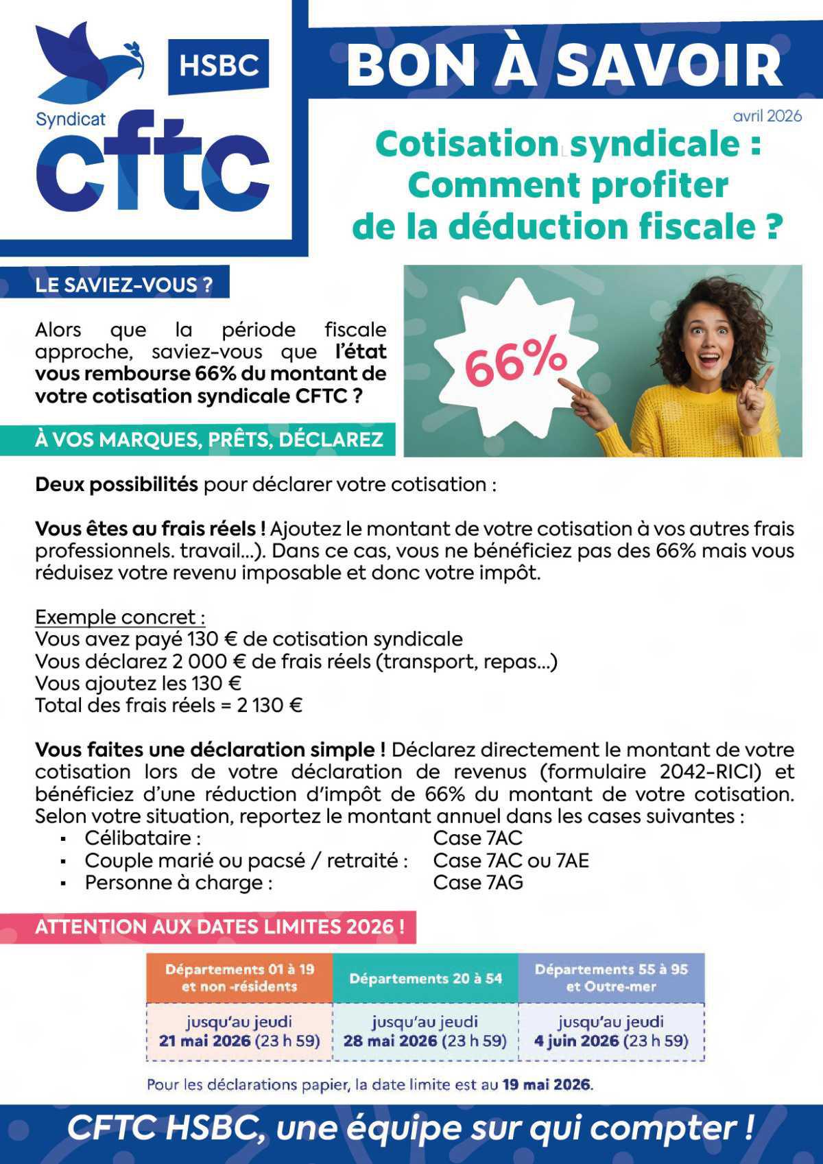Déduction fiscale 2026