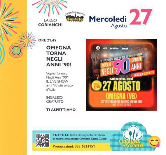 Festa Patronale di San Vito - Voglio tornare negli anni '90
