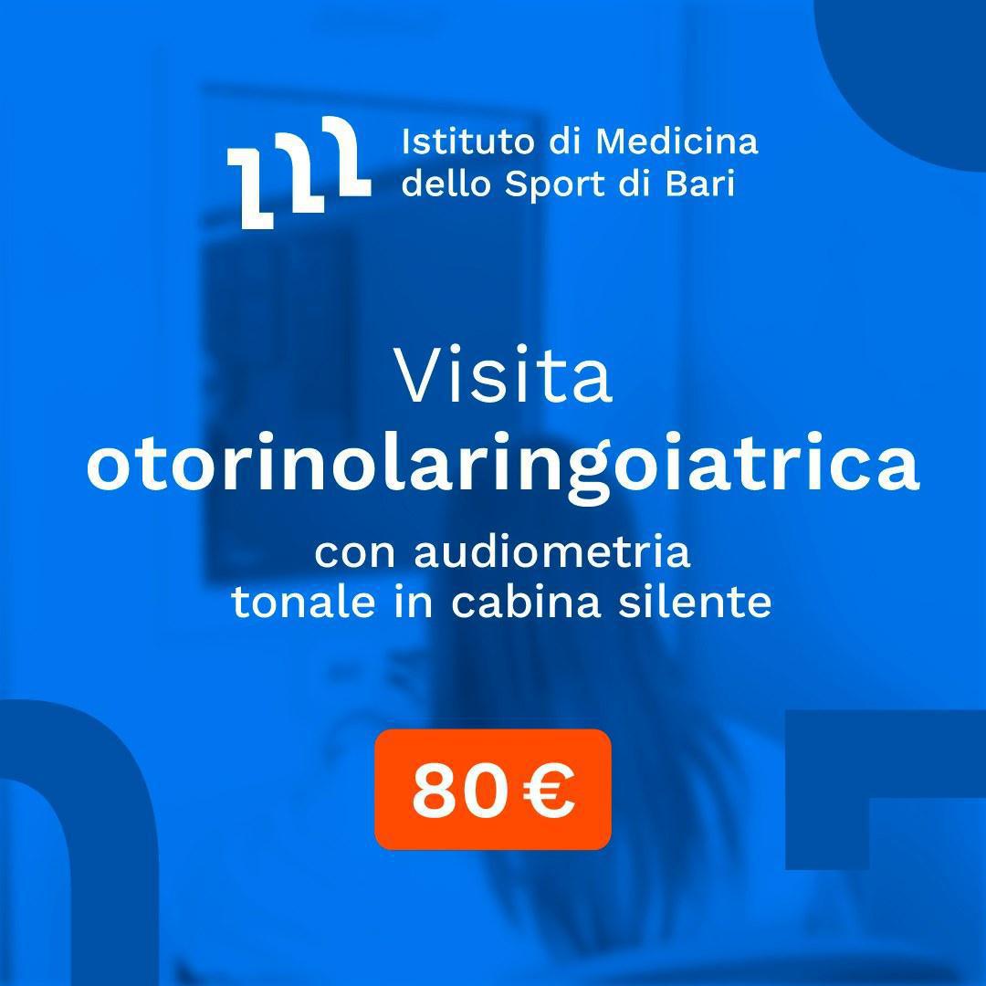 VISITA OTORINOLARINGOIATRICA con audiometria tonale in cabina silente