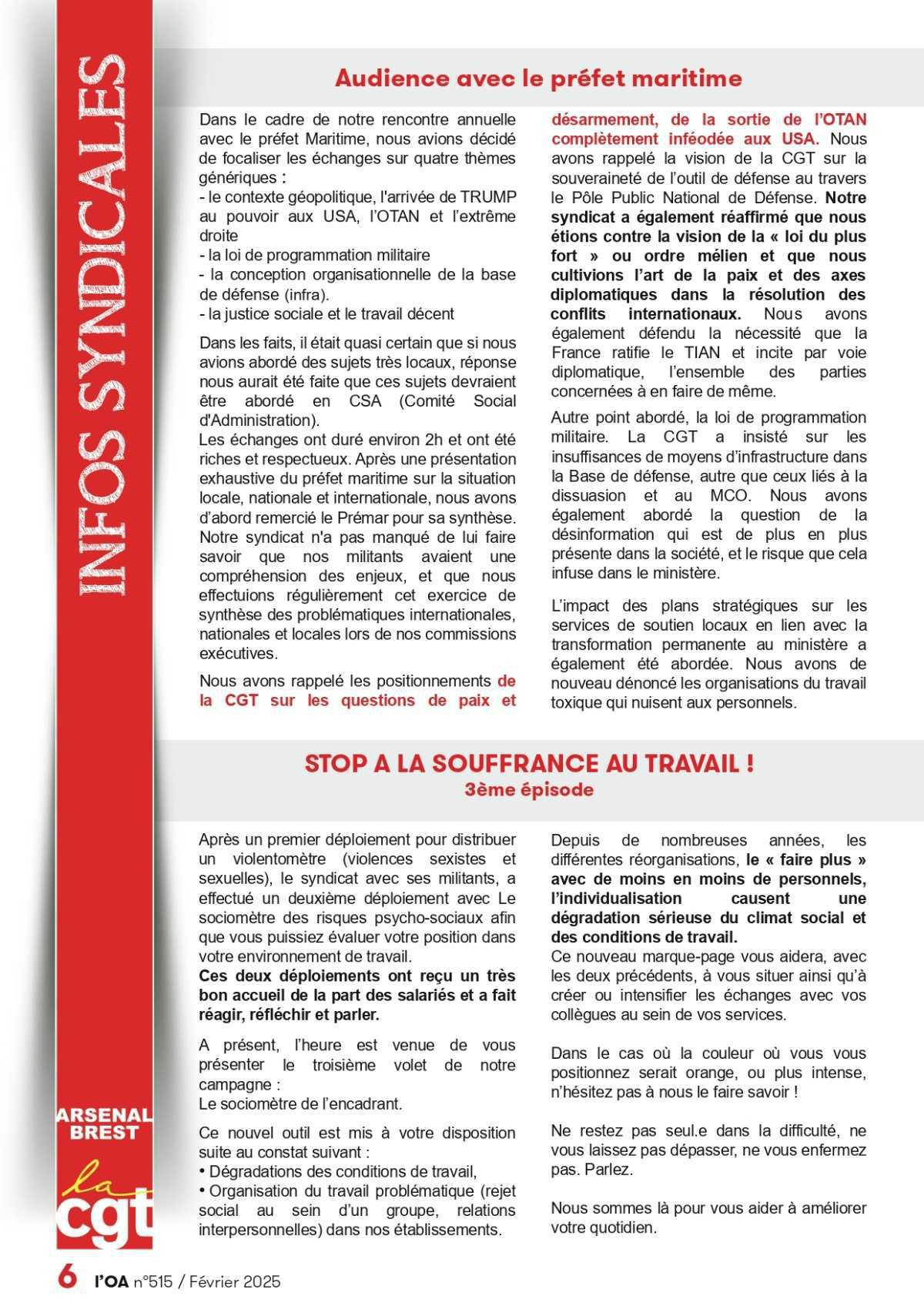 L'OA : Février 2025