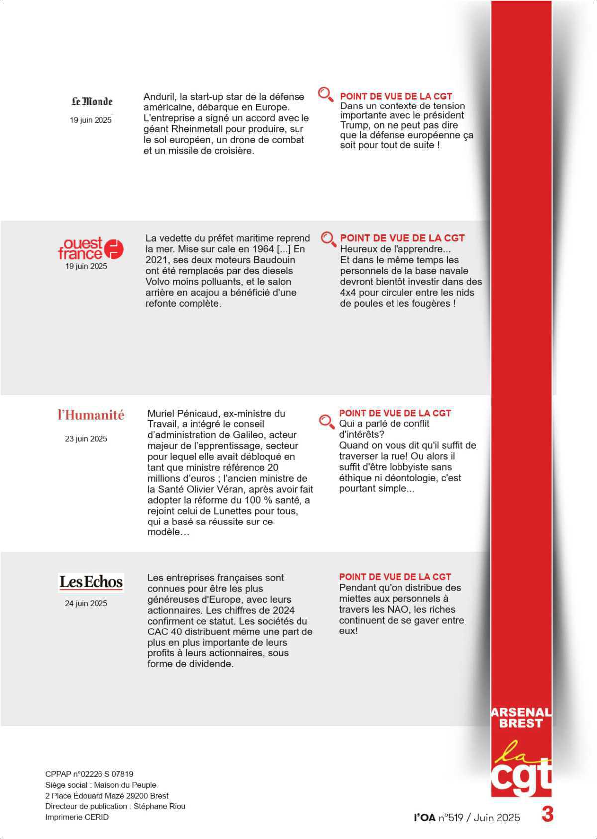 L'OA : Juin 2025