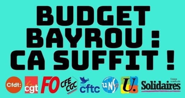 PETITION intersyndicale : Budget : les sacrifices pour le monde du travail ça suffit !