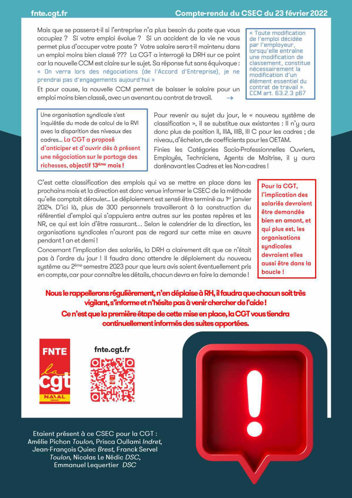 Nouvelle Convention Collective de la Métallurgie: Attention danger!