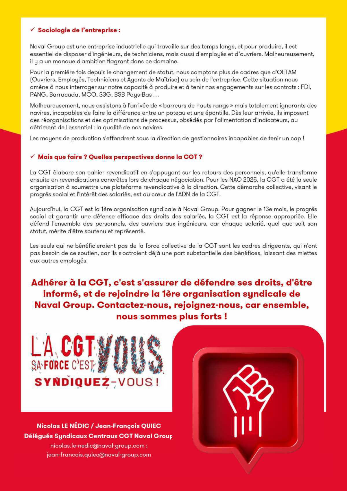 Post NAO 2025: Opération transparence sur les chiffres!