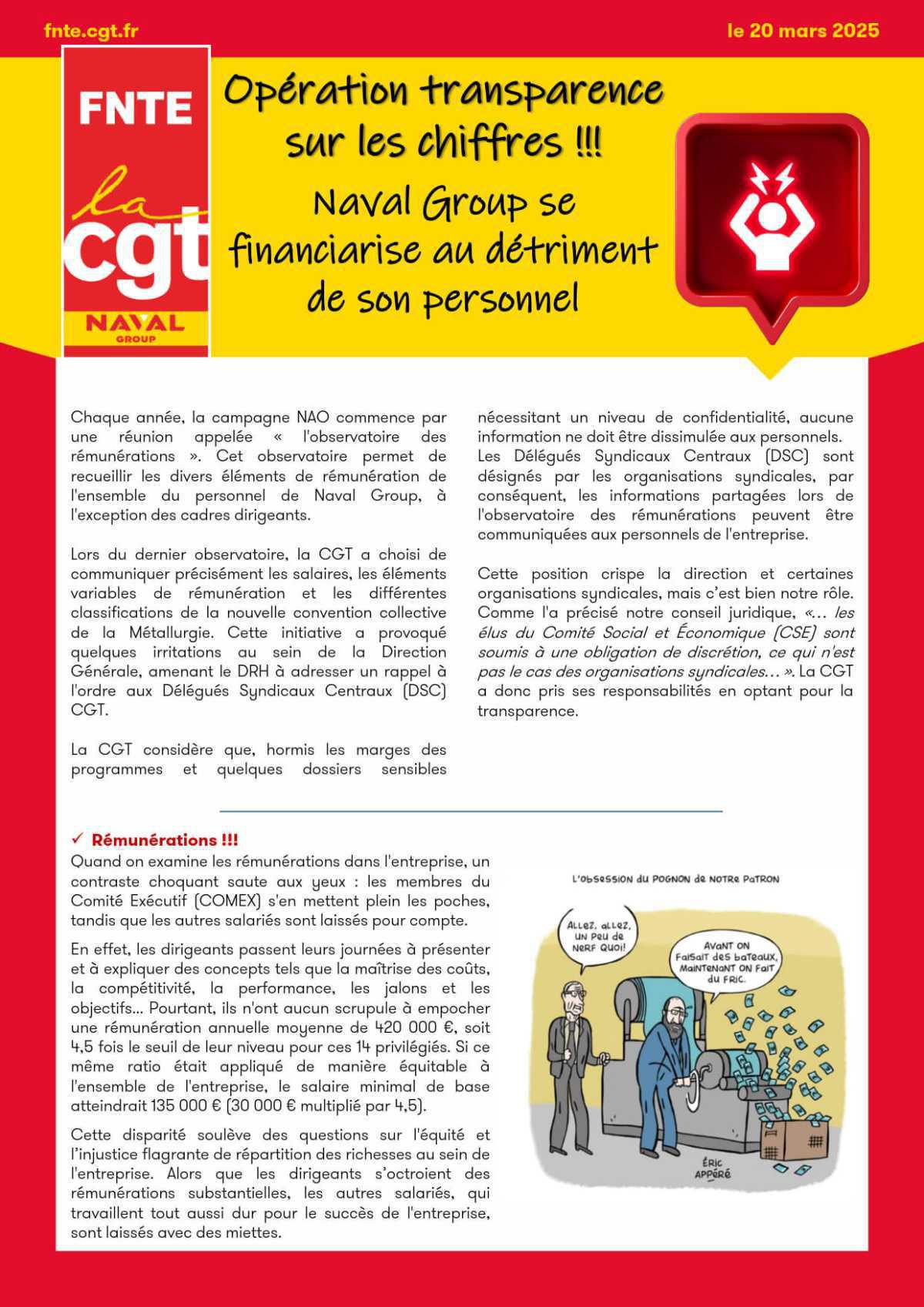 Post NAO 2025: Opération transparence sur les chiffres!