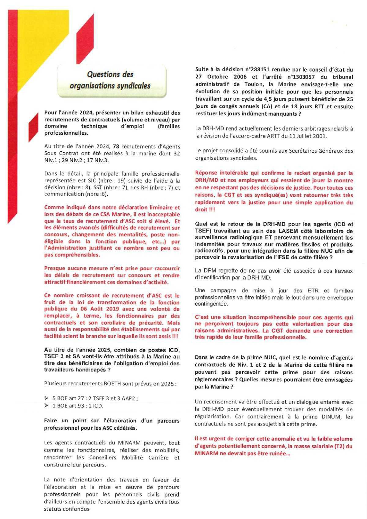CSA Marine du 17 juin 2025
