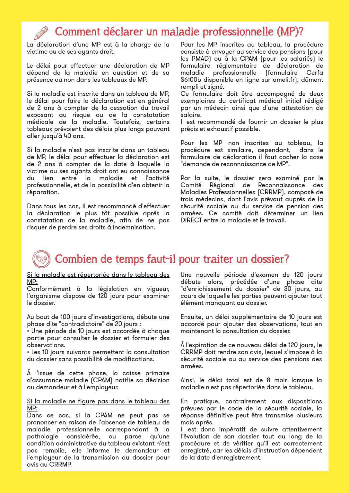 Les maladies professionnelles
