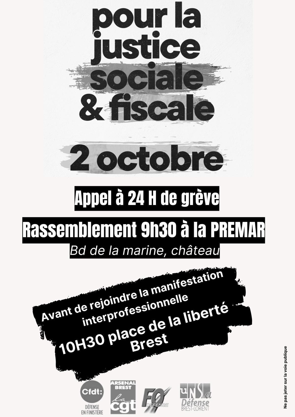 2 OCTOBRE Toutes et tous mobilisé.es