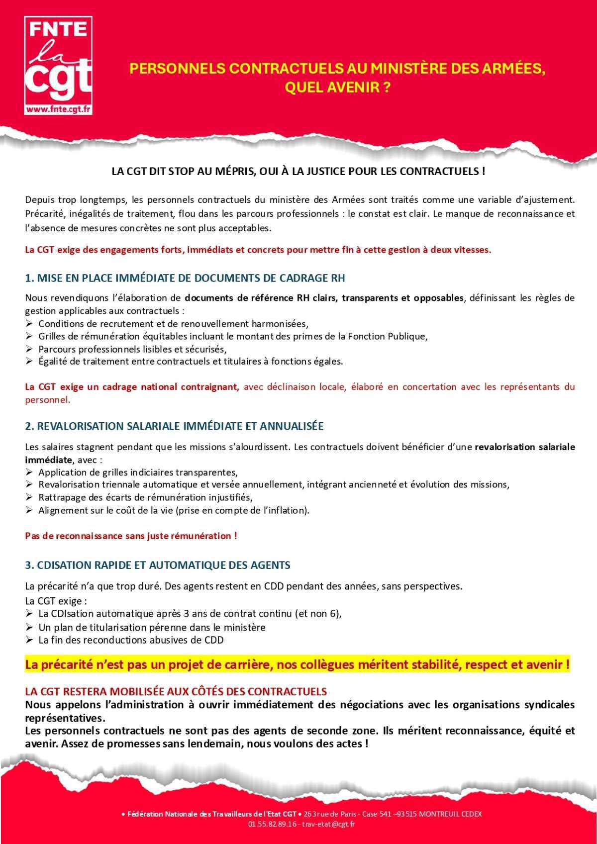 Quel avenir pour les contractuels au Minarm ?