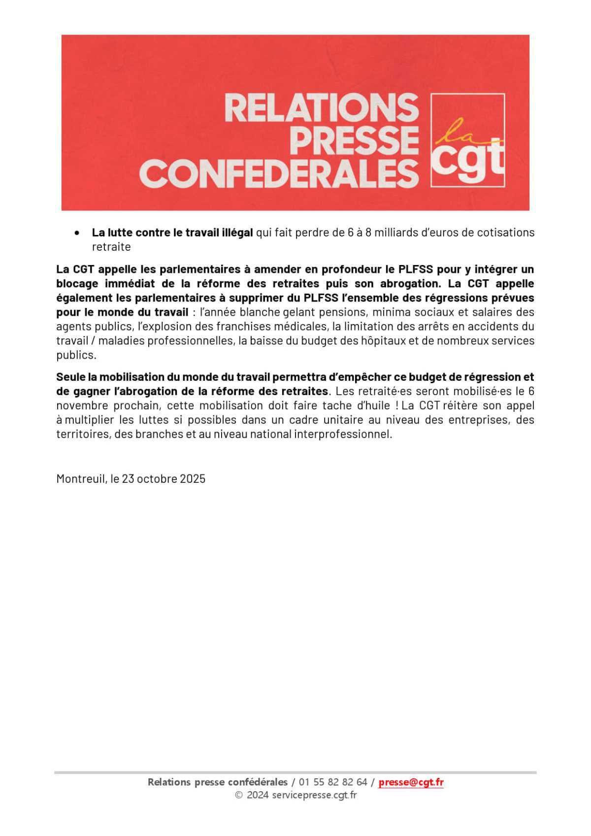 Retraites : Non à la suspension enfumage !