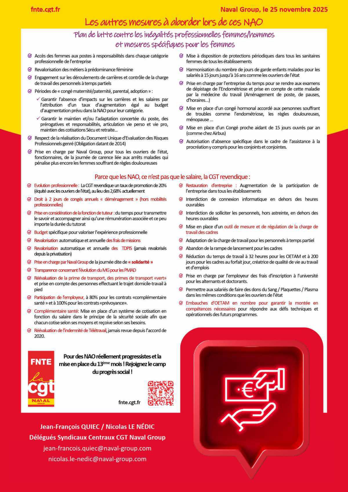 NAO 2026 : Les revendications CGT !