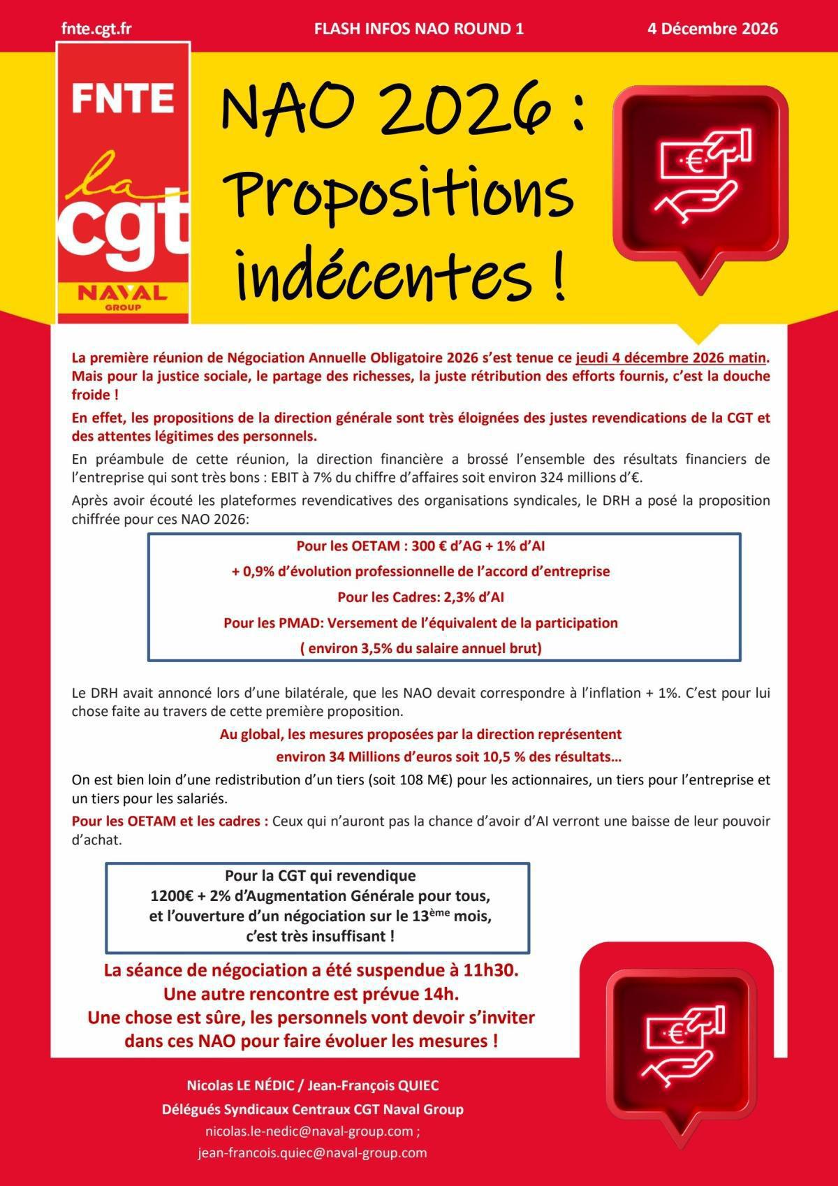 NAO 2026 : Premières propositions indécentes !