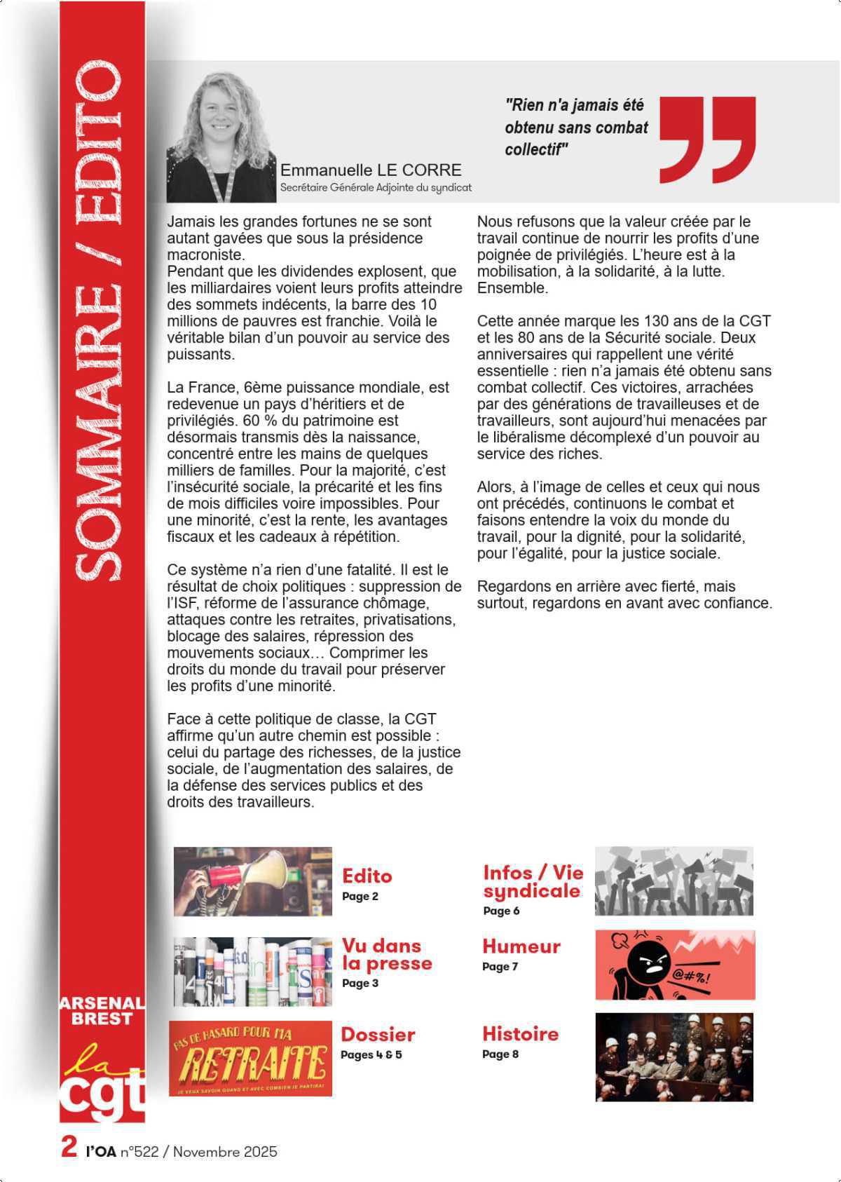 L'OA : Novembre 2025