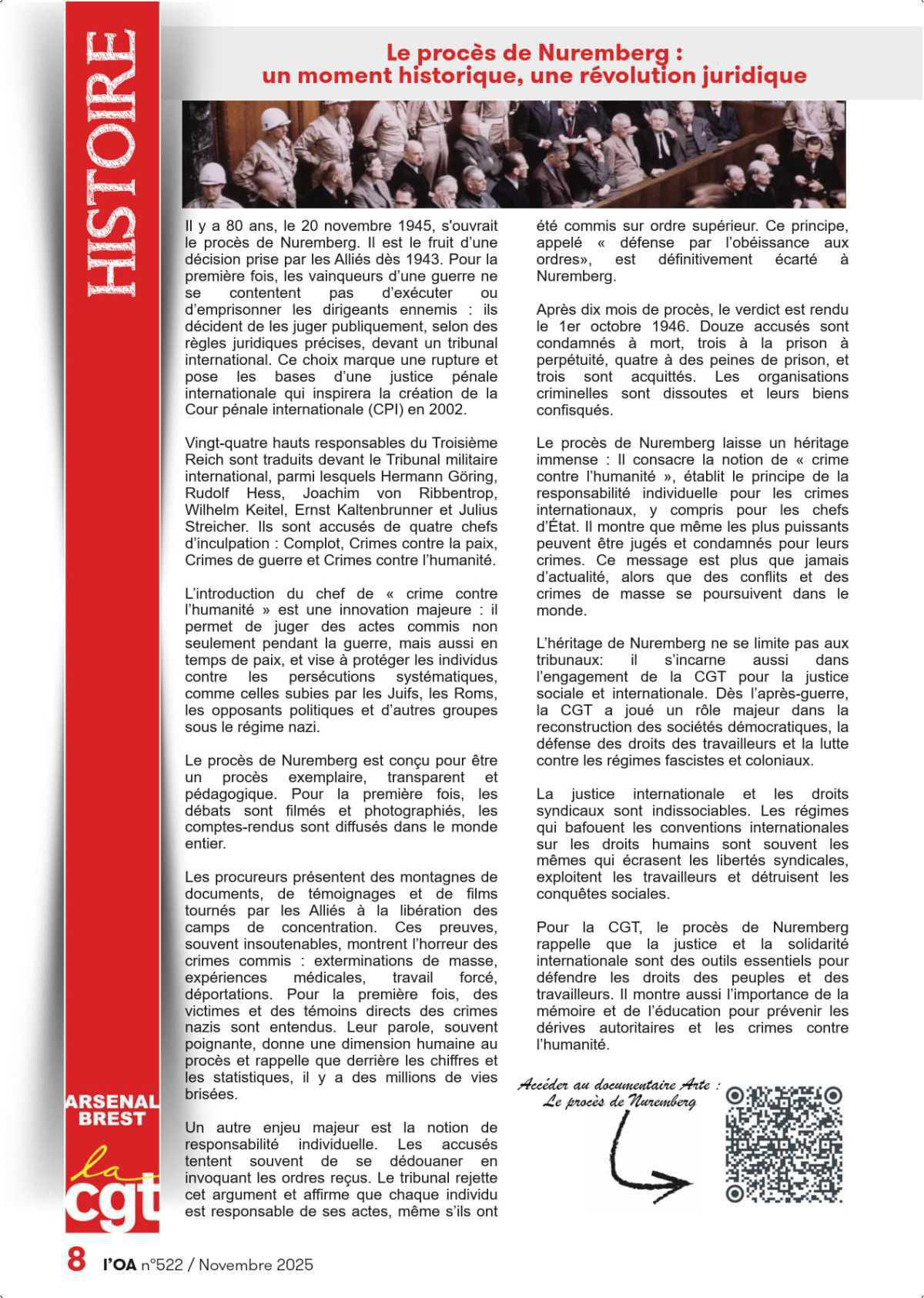 L'OA : Novembre 2025