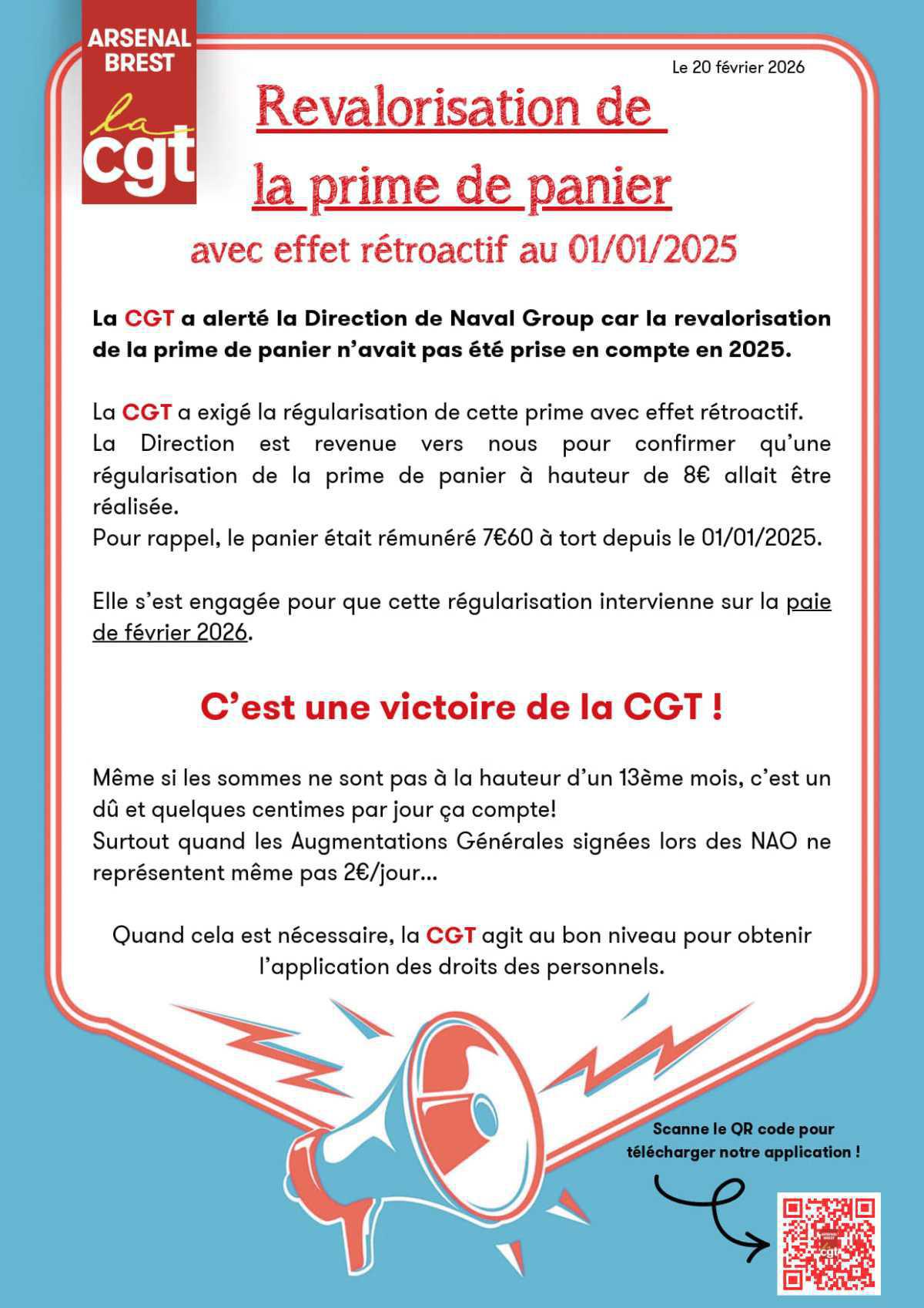 Revalorisation de la prime panier à Naval Group !