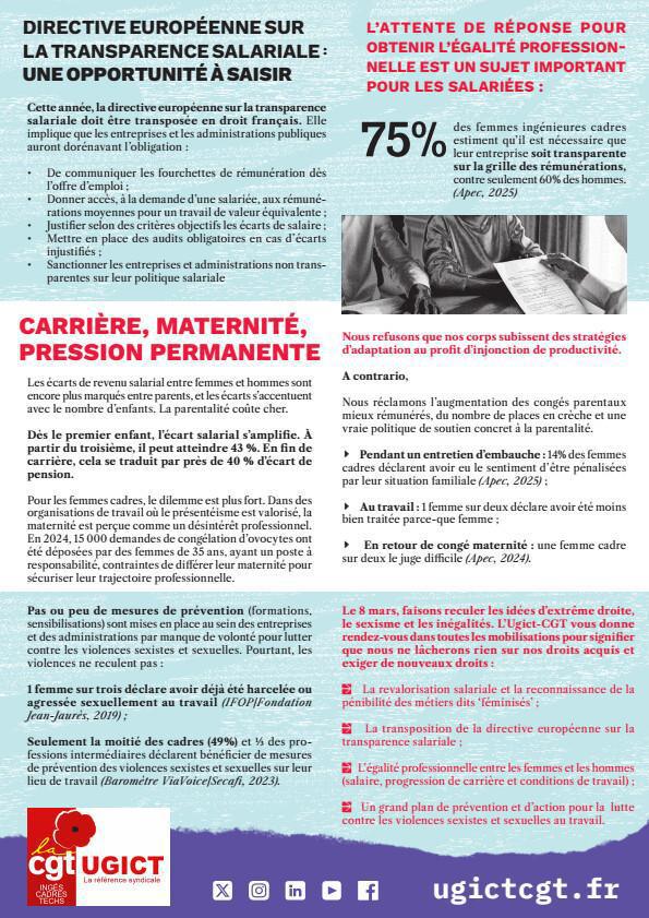 [ICTAM] L’ÉGALITÉ DOIT ÊTRE UNE RÉALITÉ, EXIGEONS-LA