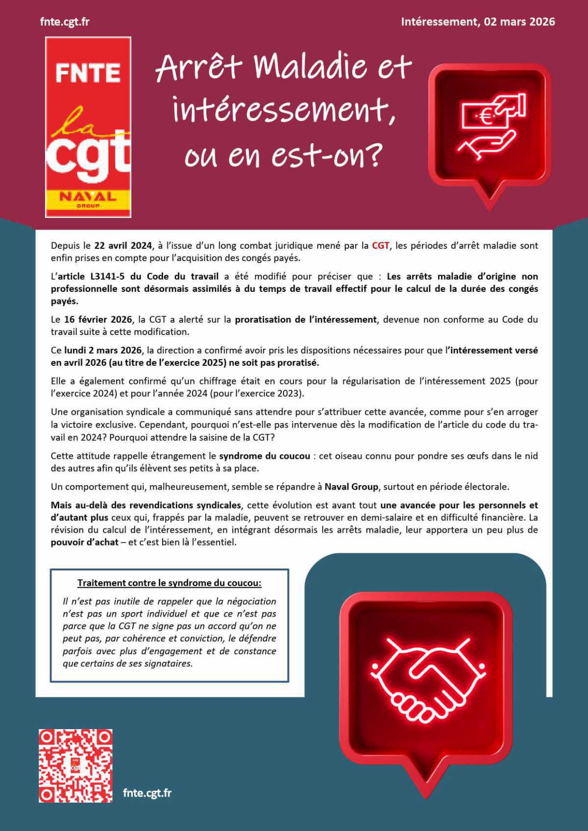 Intéressement : La CGT a obtenu gain de cause pour le versement 2026