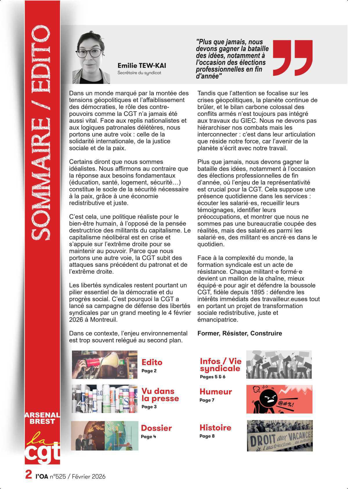 L'OA : Février 2026