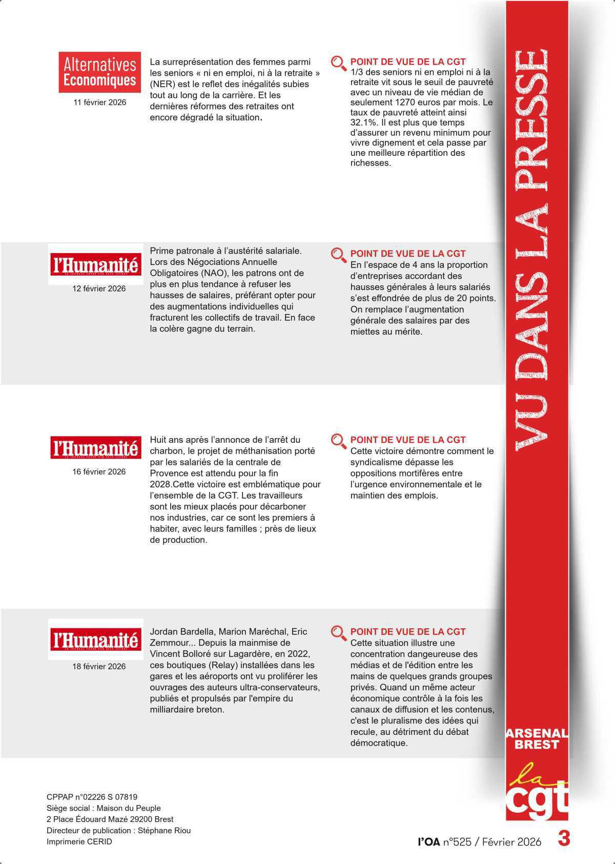 L'OA : Février 2026