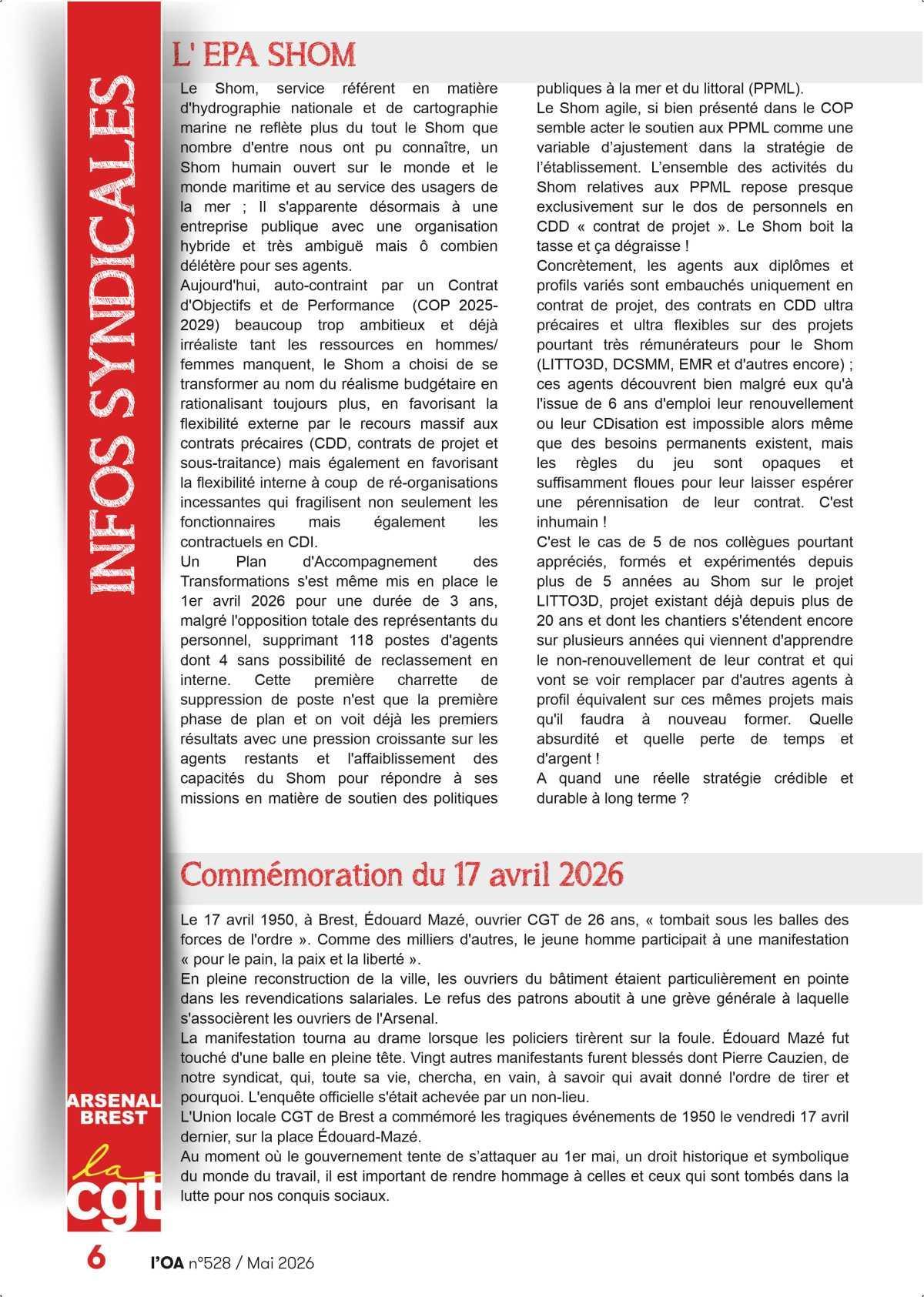 L'OA : Mai 2026