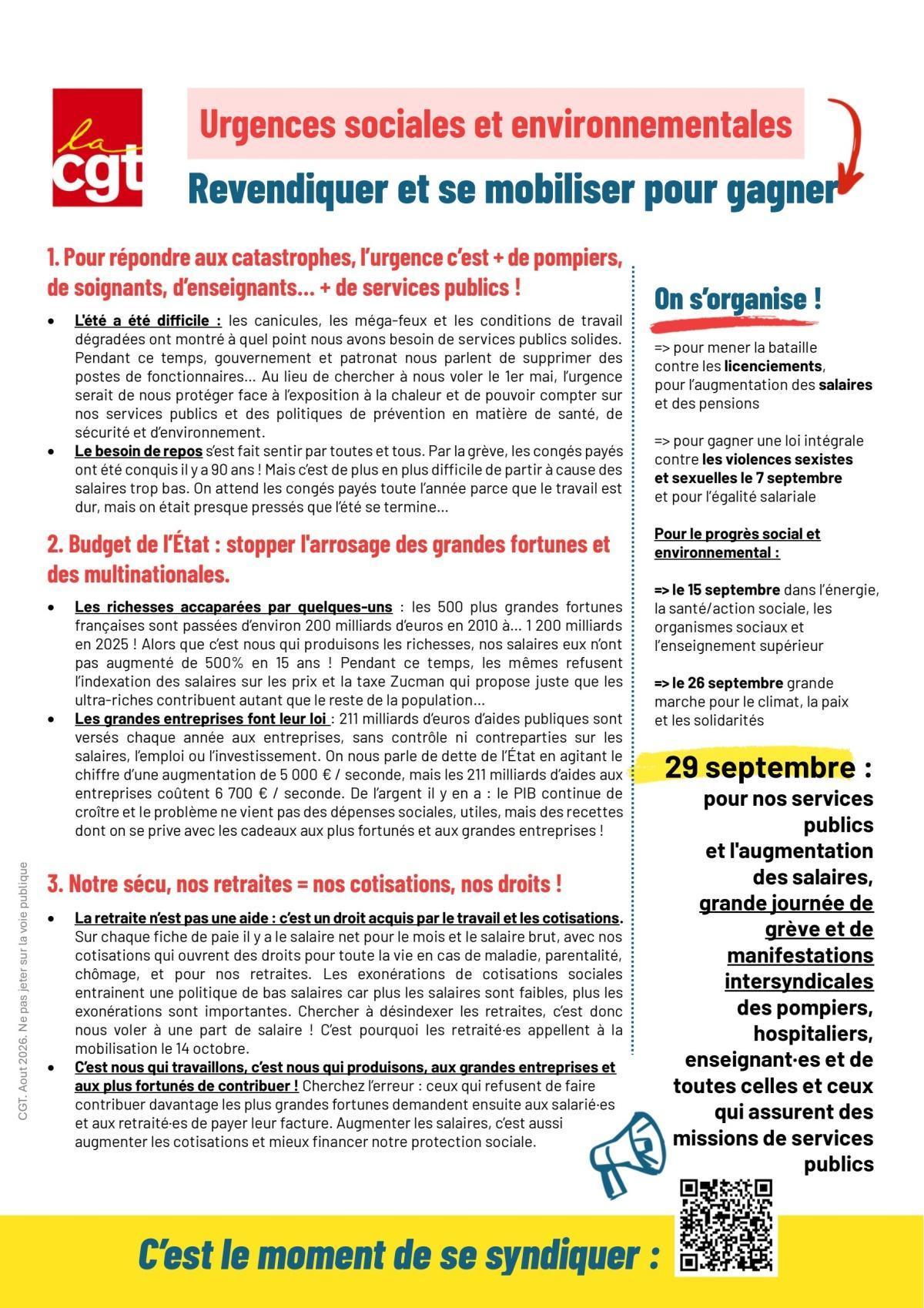Urgences sociales et environnementales