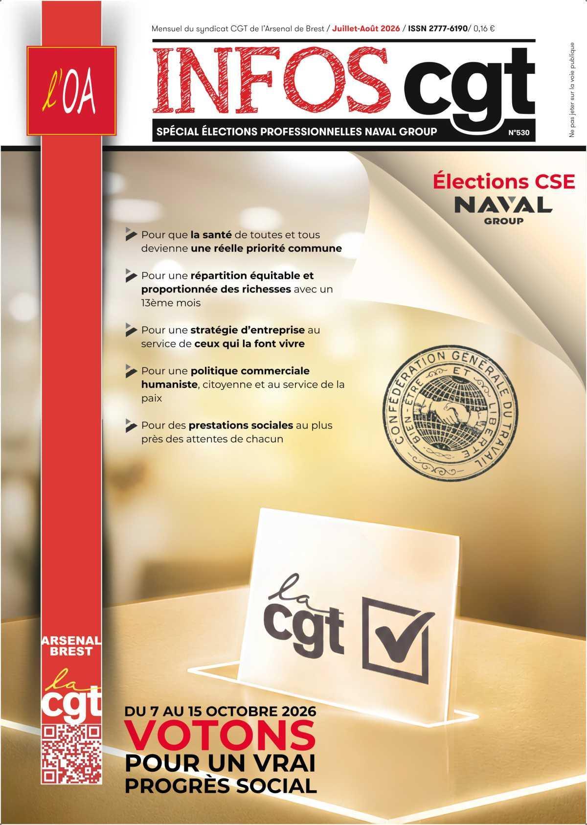 L'OA : Elections CSE Naval Group 2026