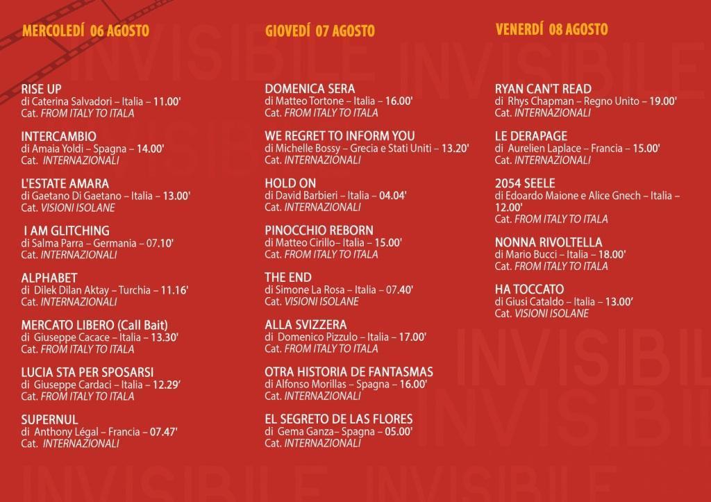 "Corto di Sera" rassegna di cortometraggi (inizio ore 21:00)