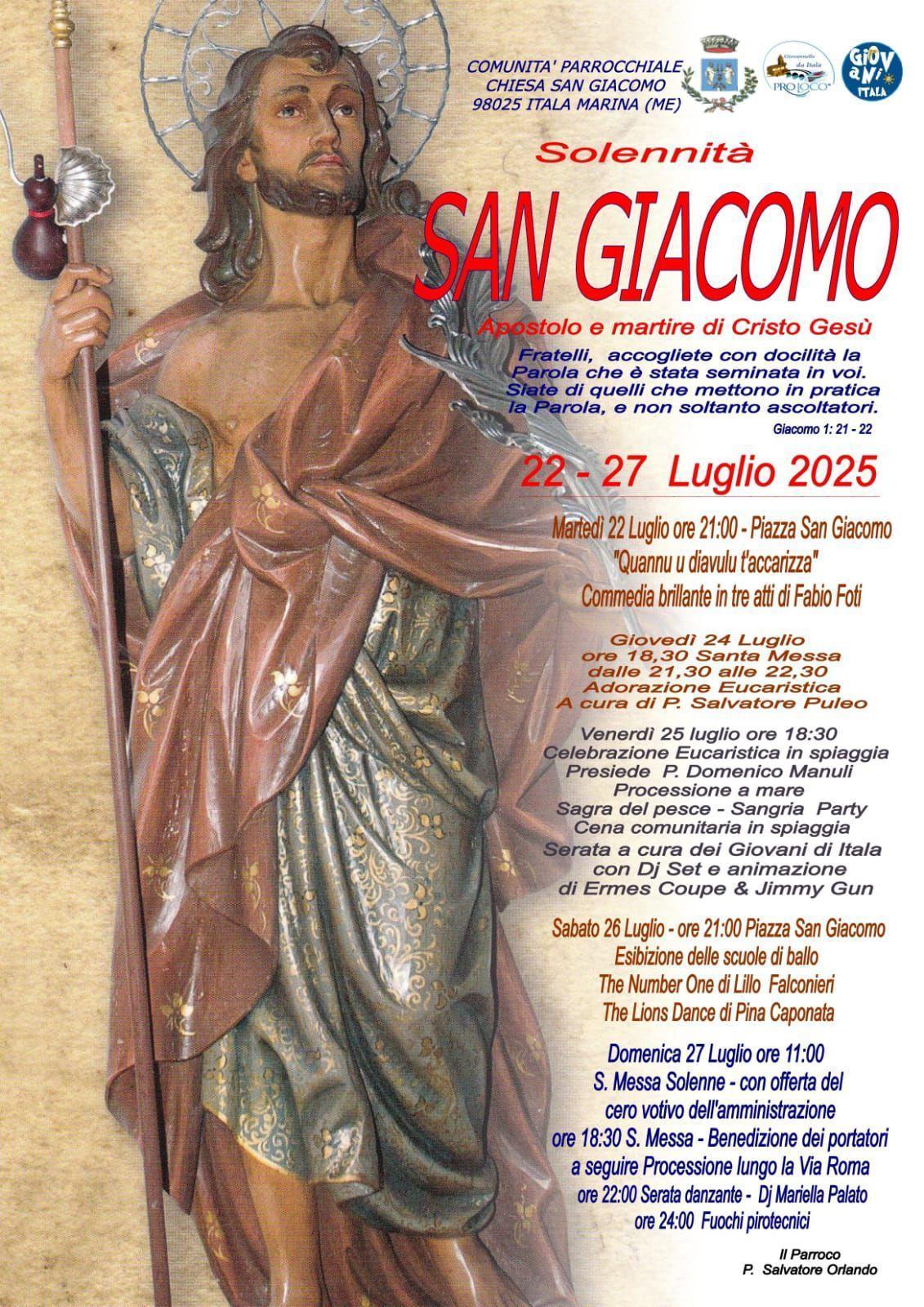 Solennità San Giacomo Apostolo e martire di Cristo Gesù