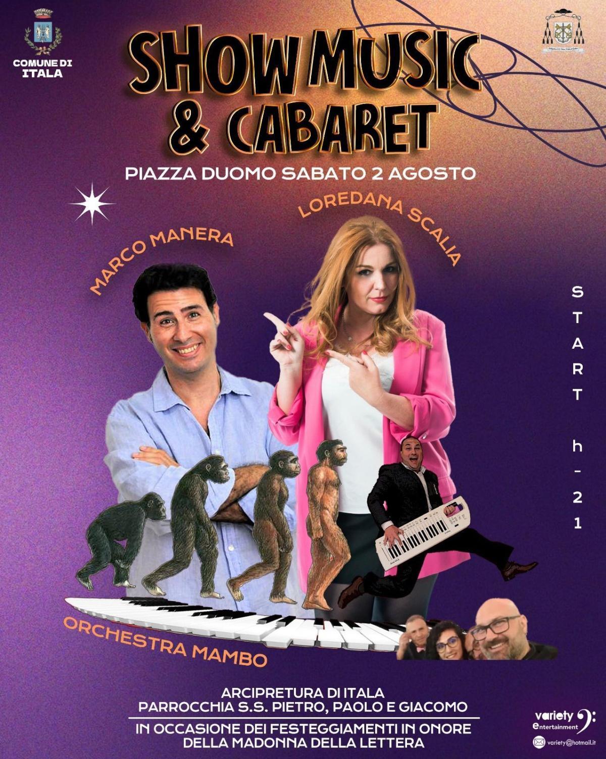 Show Music & Cabaret con Orchestra Mambo, Marco Manera e Loredana Scalia (inizio ore 21:00)