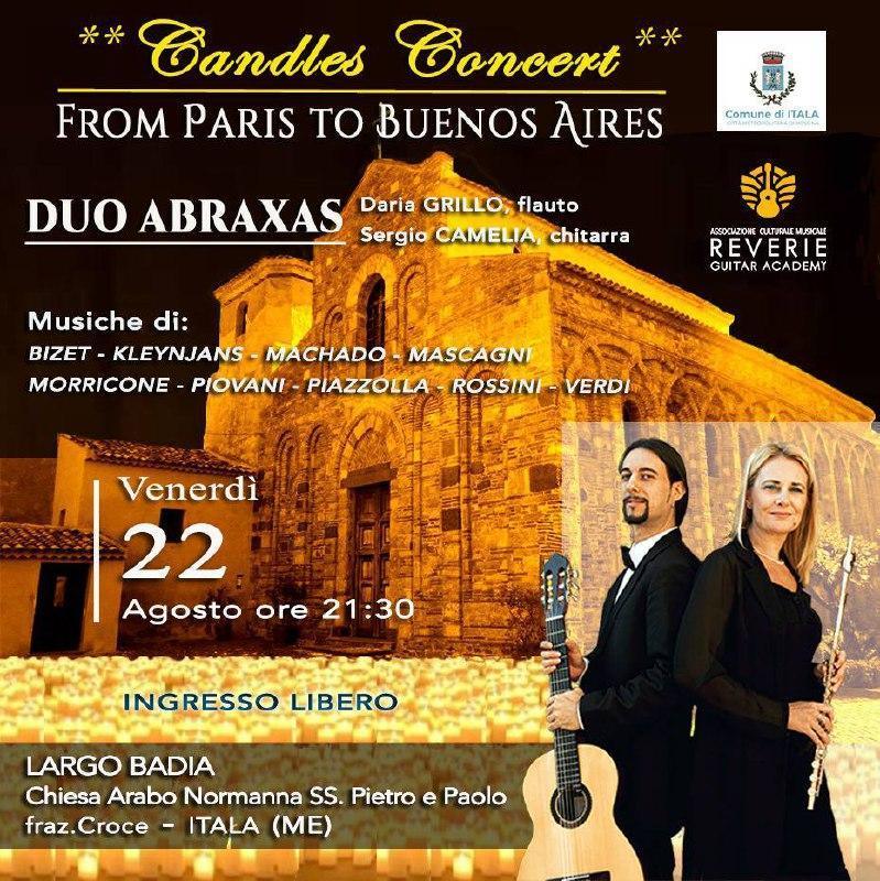 Candles Concert - From Paris to Buenos Aires - Duo Abraxas (inizio ore 21:30)