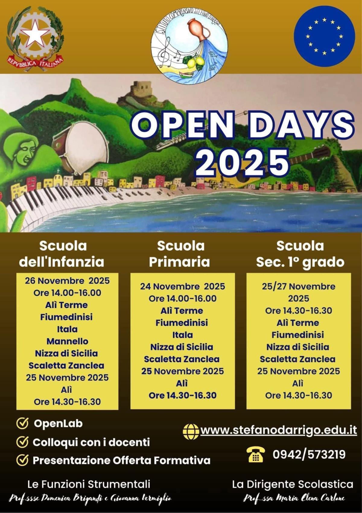Open Days 2025 - Scuola dell'Infanzia (ore 14.00 - 16.00)