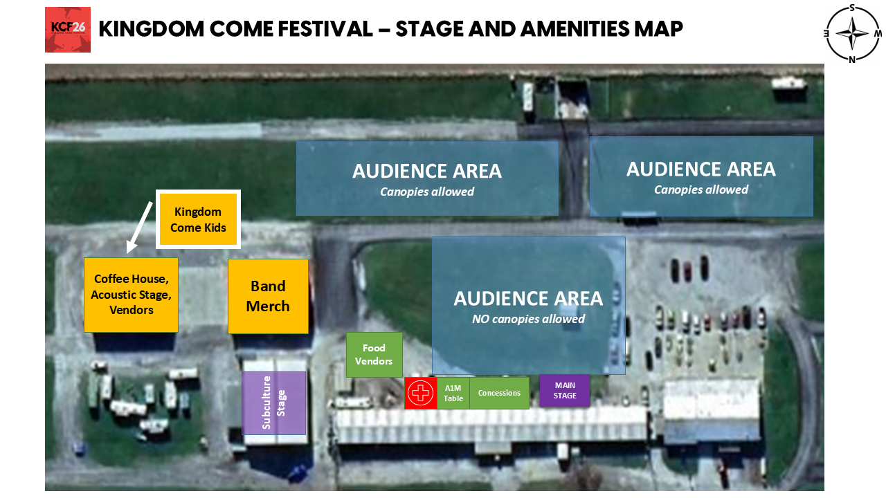 KCF - Festival Stage & Amenities Map