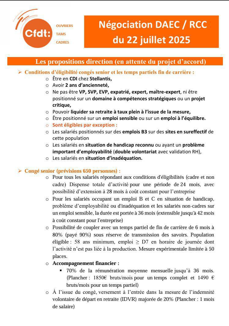 Négociations accord RCC DAEC 