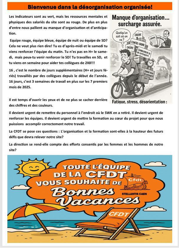 Tract de juillet " désorganisation"