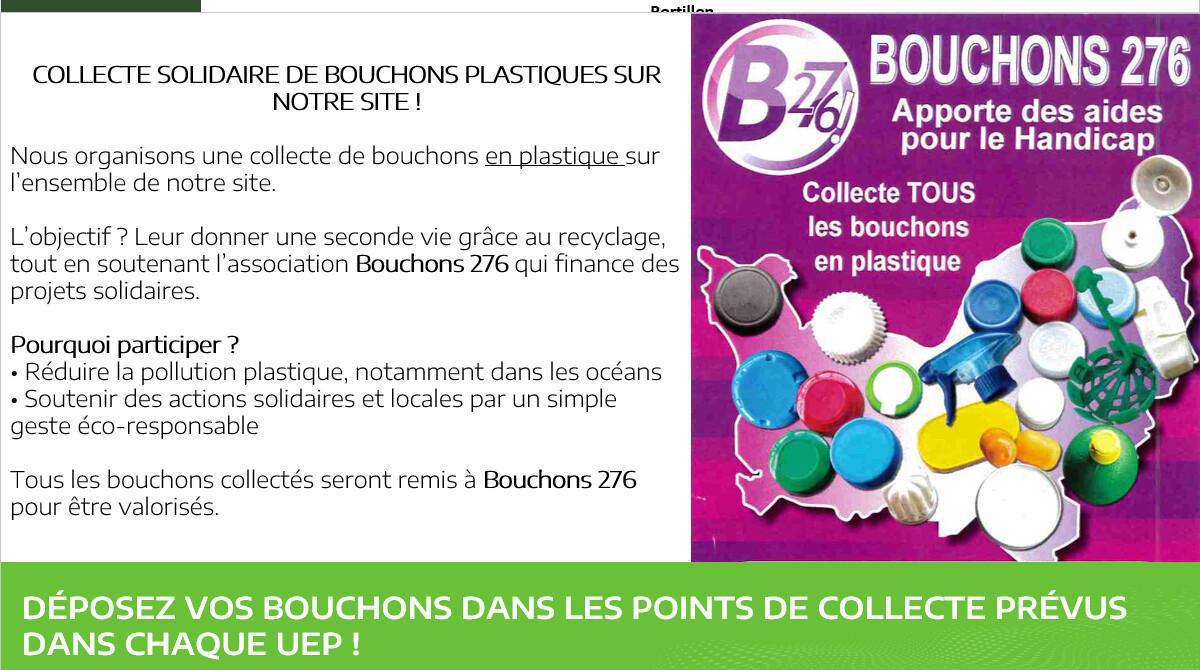 Collecte solidaire de bouchons 