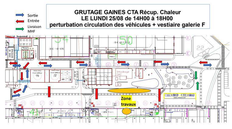Perturbations piétons le 25 août